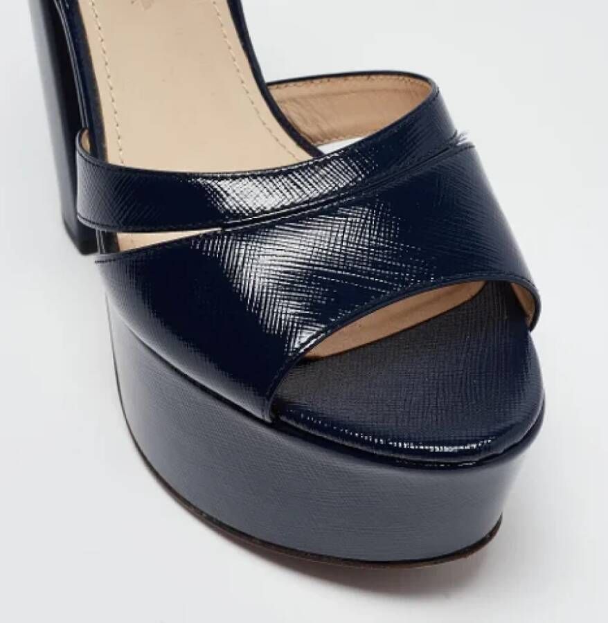 Prada Vintage Pre-owned Fabric sandals Blue Dames