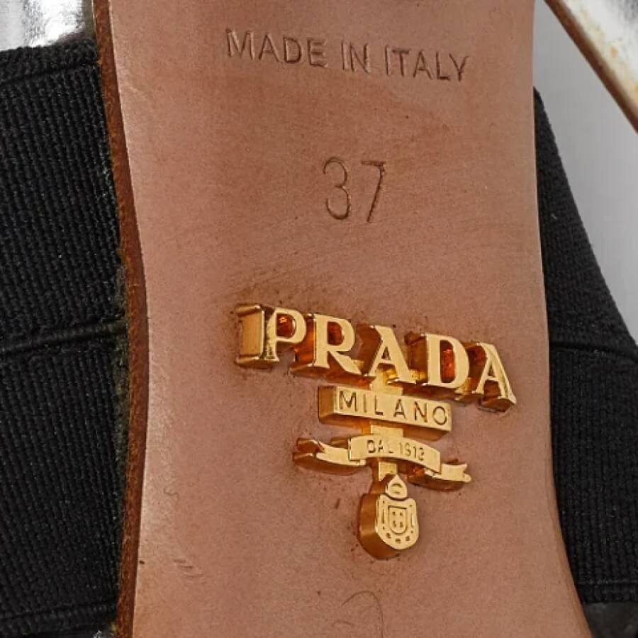 Prada Vintage Pre-owned Fabric sandals Gray Dames