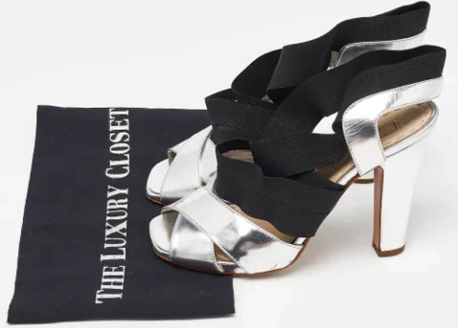 Prada Vintage Pre-owned Fabric sandals Gray Dames