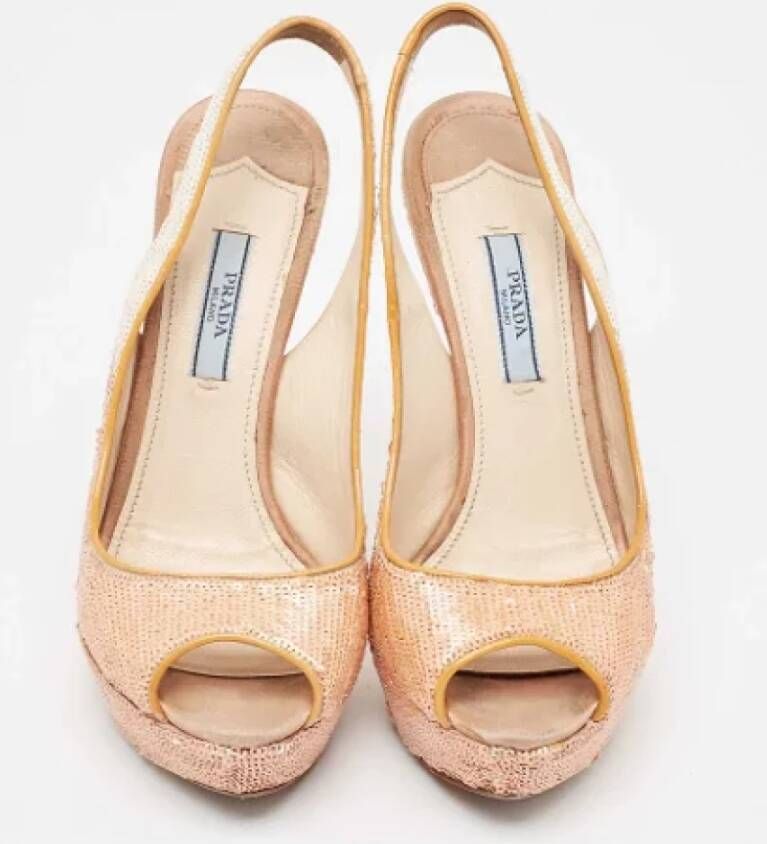 Prada Vintage Pre-owned Fabric sandals Pink Dames