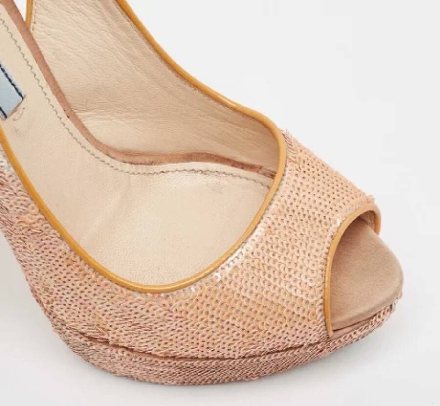 Prada Vintage Pre-owned Fabric sandals Pink Dames