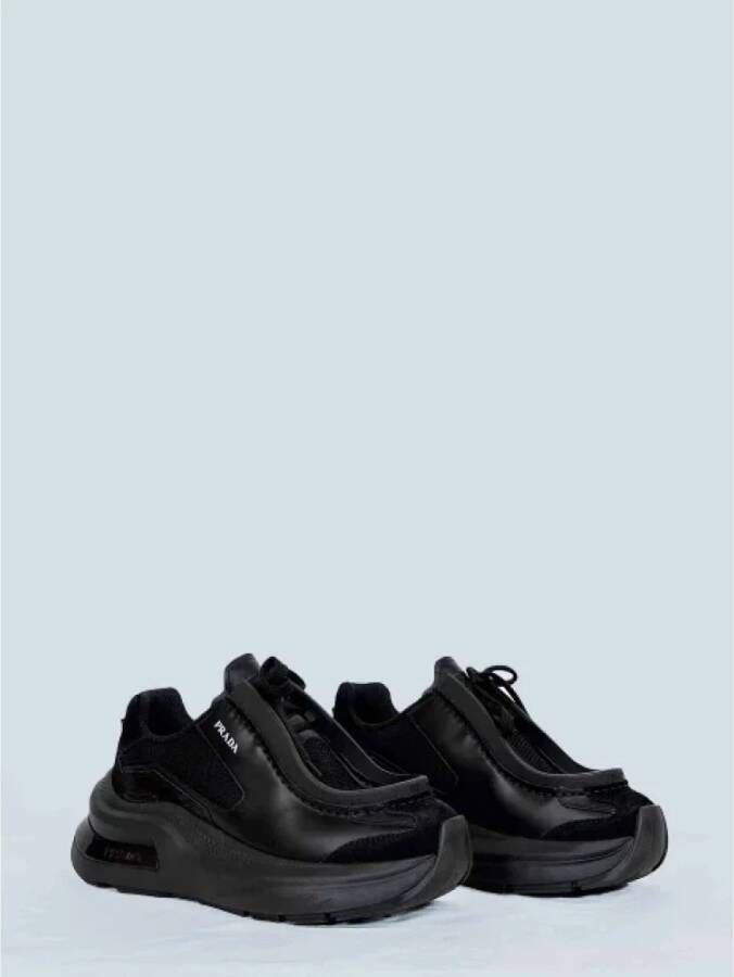 Prada Vintage Pre-owned Fabric sneakers Black Dames