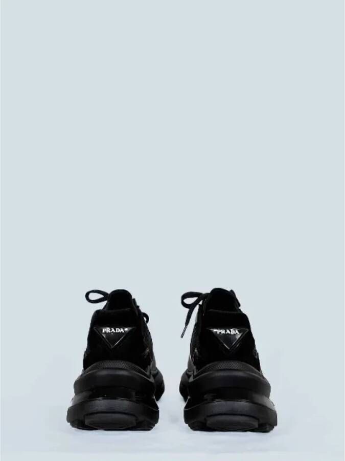 Prada Vintage Pre-owned Fabric sneakers Black Dames