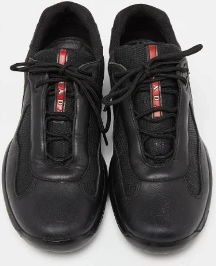 Prada Vintage Pre-owned Fabric sneakers Black Heren