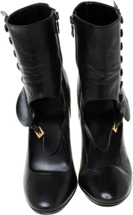 Prada Vintage Pre-owned Leather boots Black Dames