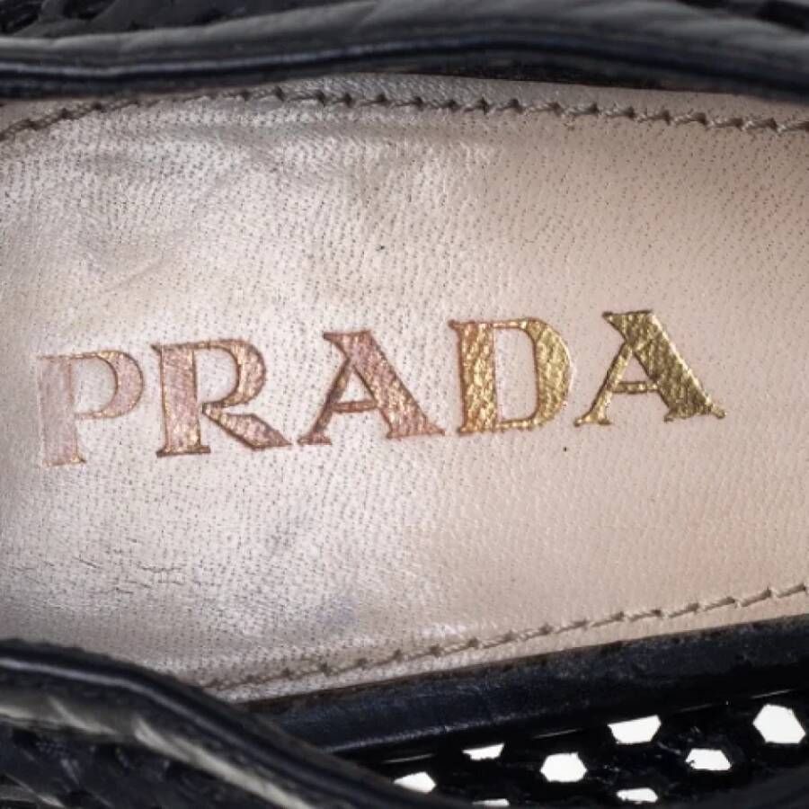 Prada Vintage Pre-owned Leather boots Black Dames