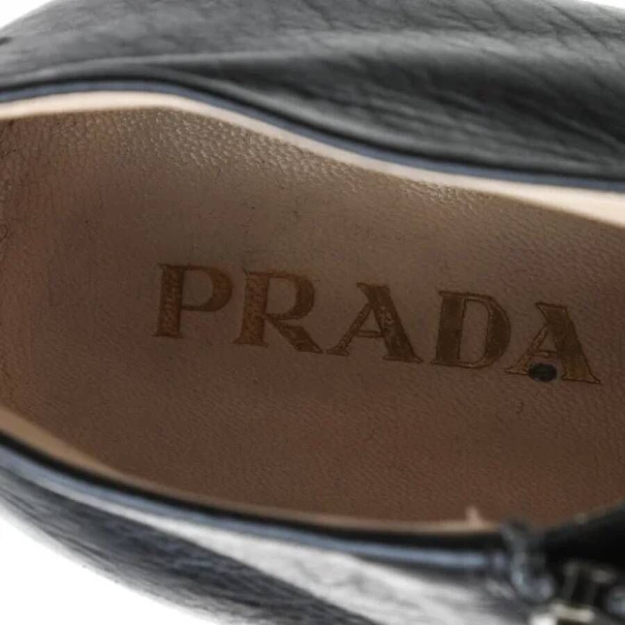 Prada Vintage Pre-owned Leather boots Black Dames