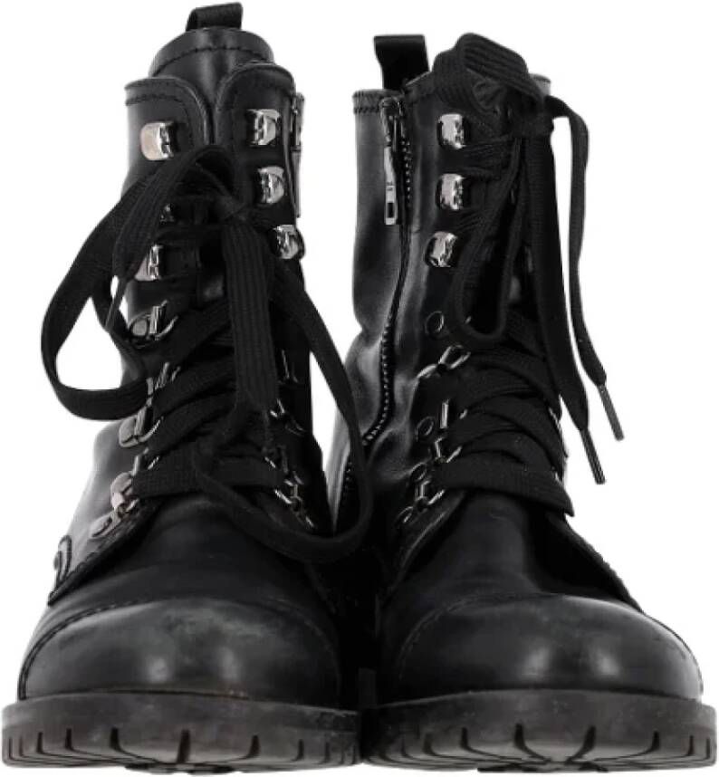 Prada Vintage Pre-owned Leather boots Black Dames