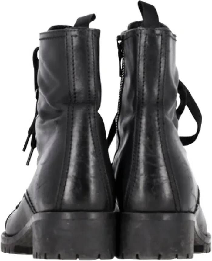 Prada Vintage Pre-owned Leather boots Black Dames