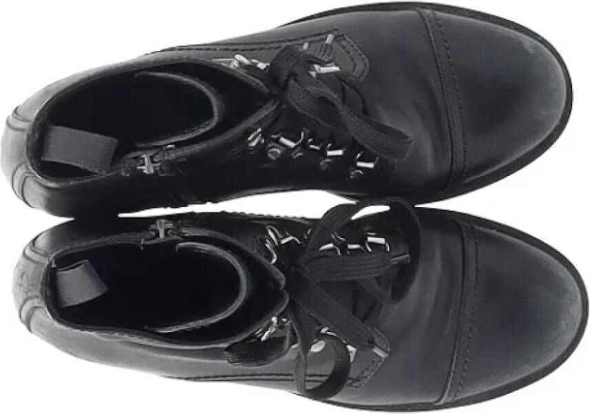 Prada Vintage Pre-owned Leather boots Black Dames
