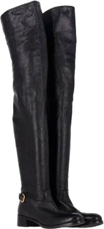 Prada Vintage Pre-owned Leather boots Black Dames