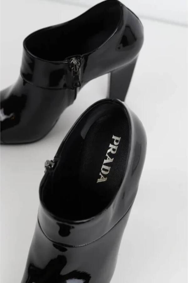 Prada Vintage Pre-owned Leather boots Black Dames