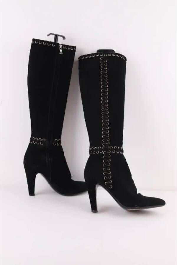 Prada Vintage Pre-owned Leather boots Black Dames