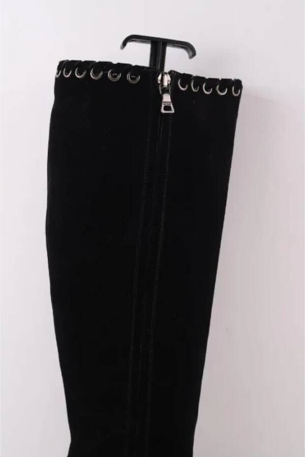 Prada Vintage Pre-owned Leather boots Black Dames