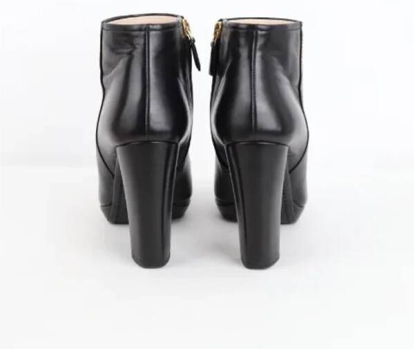 Prada Vintage Pre-owned Leather boots Black Dames