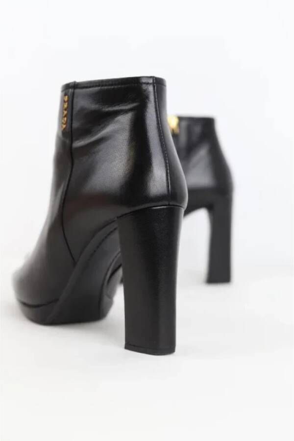 Prada Vintage Pre-owned Leather boots Black Dames