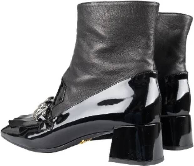 Prada Vintage Pre-owned Leather boots Black Dames