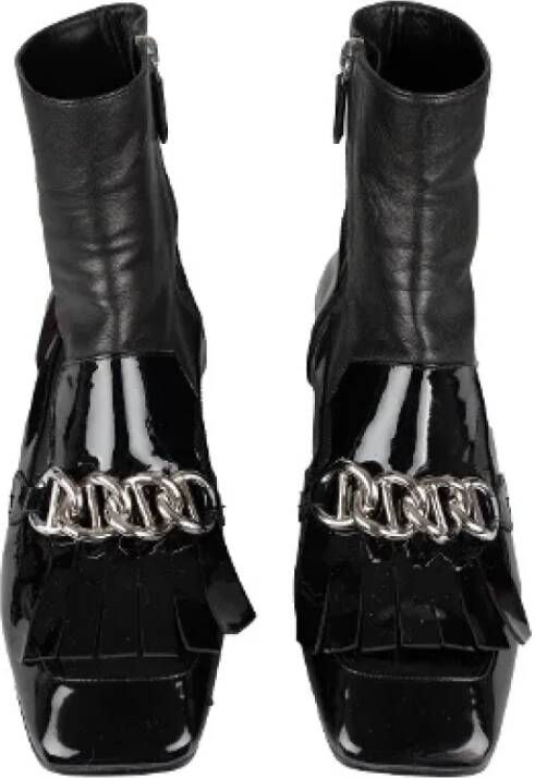Prada Vintage Pre-owned Leather boots Black Dames