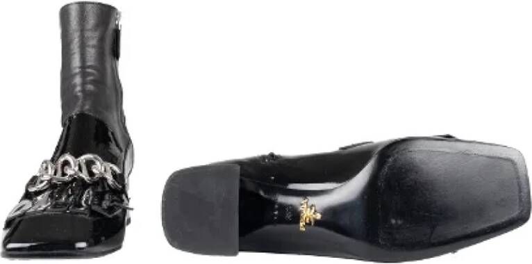 Prada Vintage Pre-owned Leather boots Black Dames