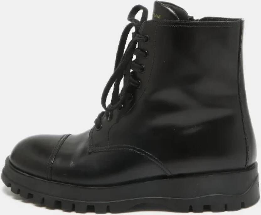 Prada Vintage Pre-owned Leather boots Black Heren