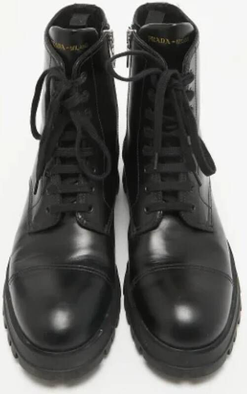 Prada Vintage Pre-owned Leather boots Black Heren