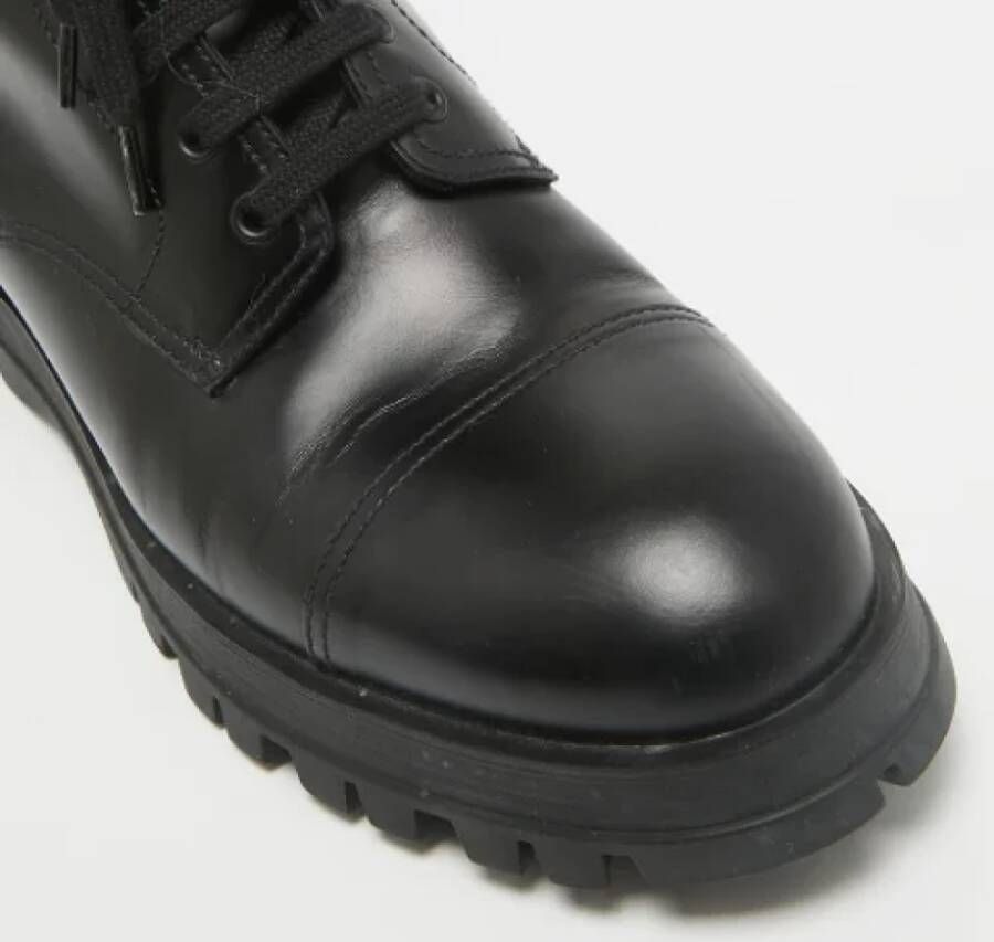Prada Vintage Pre-owned Leather boots Black Heren