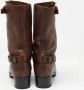 Prada Vintage Pre-owned Leather boots Brown Dames - Thumbnail 5