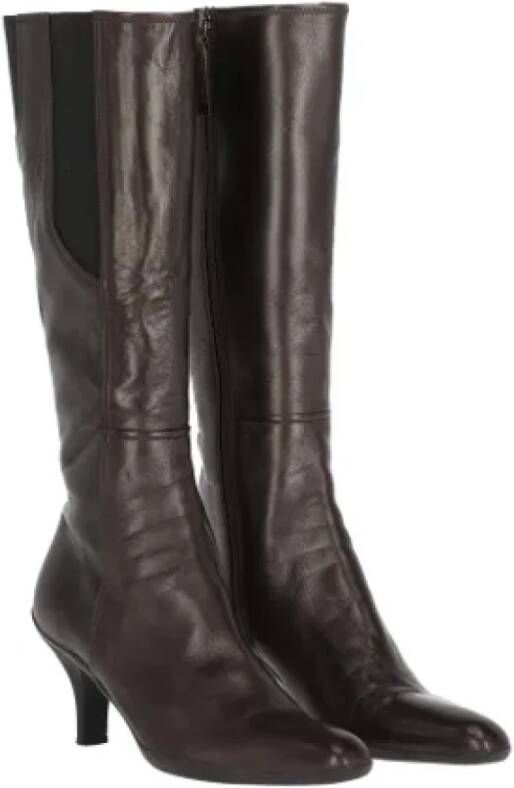 Prada Vintage Pre-owned Leather boots Brown Dames