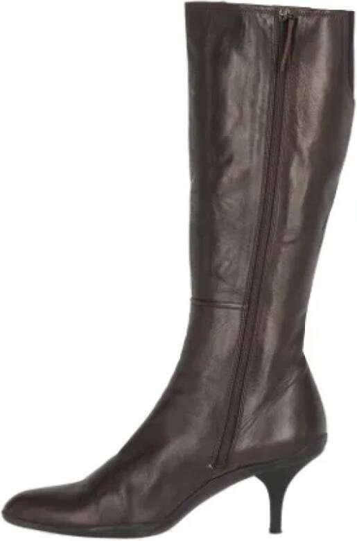 Prada Vintage Pre-owned Leather boots Brown Dames