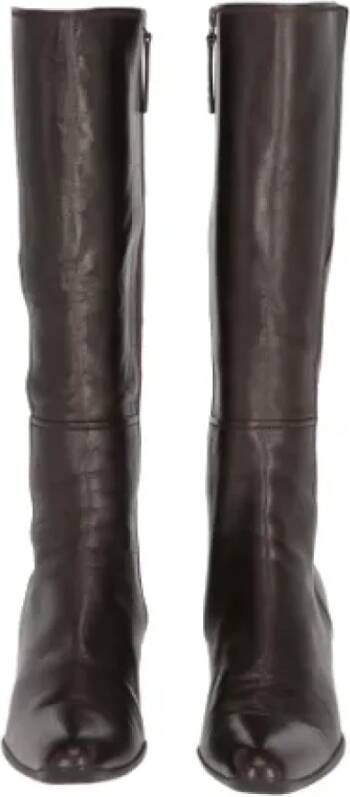 Prada Vintage Pre-owned Leather boots Brown Dames