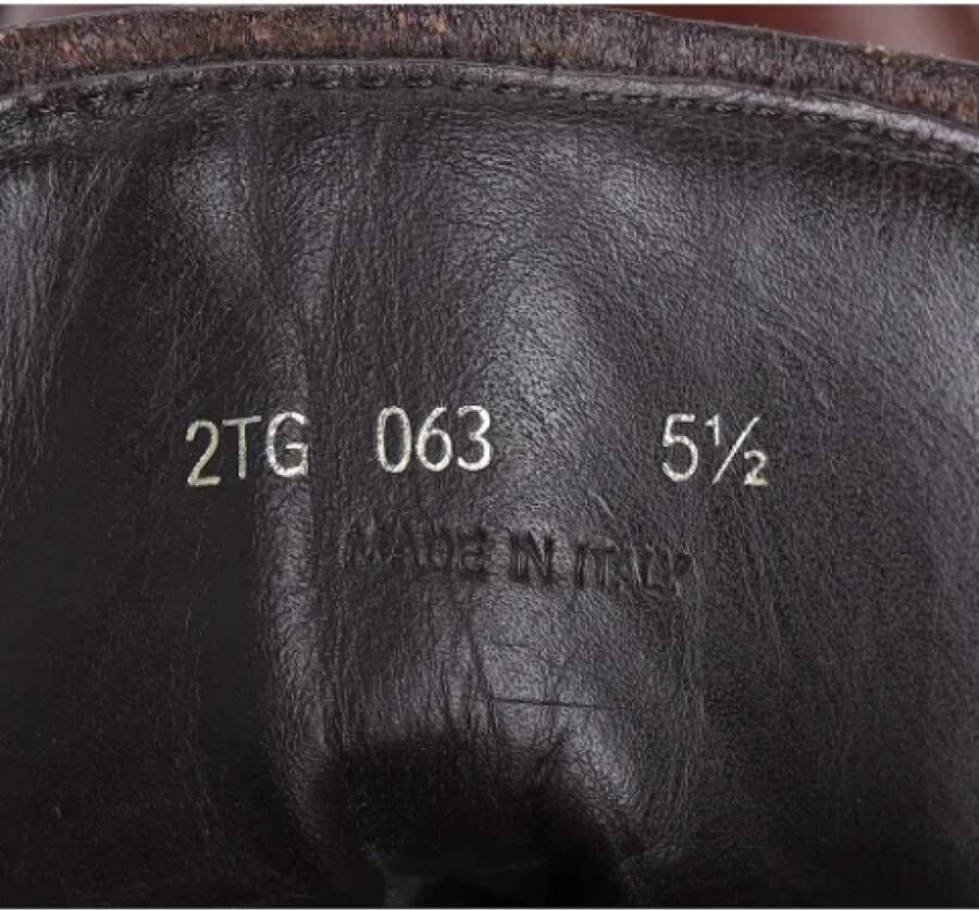 Prada Vintage Pre-owned Leather boots Brown Heren