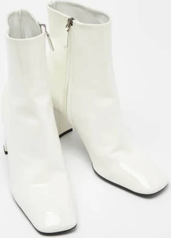 Prada Vintage Pre-owned Leather boots White Dames