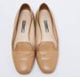 Prada Vintage Pre-owned Leather flats Beige Dames - Thumbnail 3