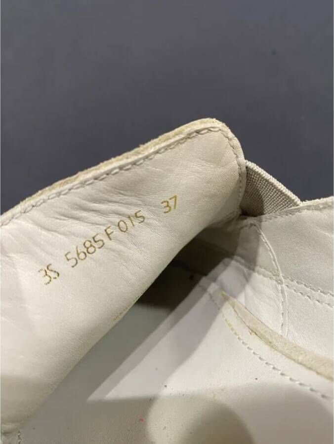 Prada Vintage Pre-owned Leather flats Beige Dames