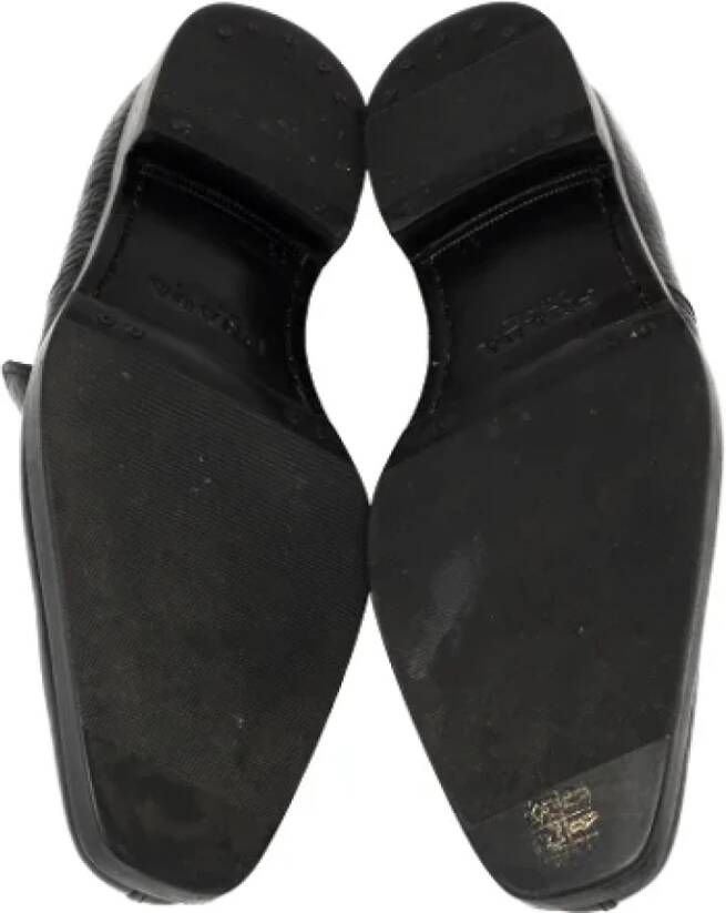 Prada Vintage Pre-owned Leather flats Black Dames