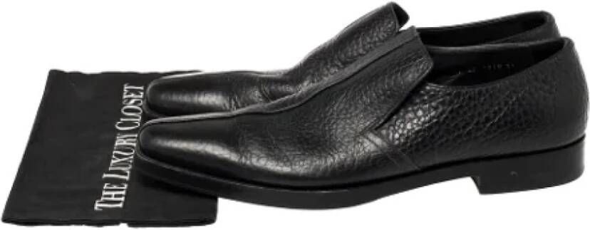 Prada Vintage Pre-owned Leather flats Black Dames