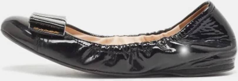 Prada Vintage Pre-owned Leather flats Black Dames