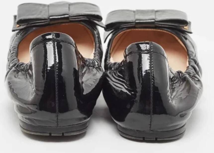 Prada Vintage Pre-owned Leather flats Black Dames