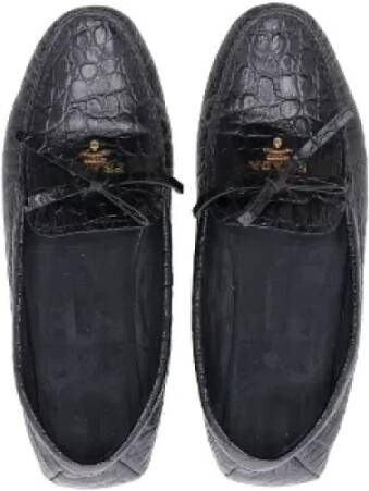 Prada Vintage Pre-owned Leather flats Black Dames