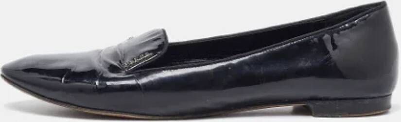 Prada Vintage Pre-owned Leather flats Black Dames