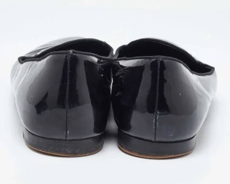 Prada Vintage Pre-owned Leather flats Black Dames