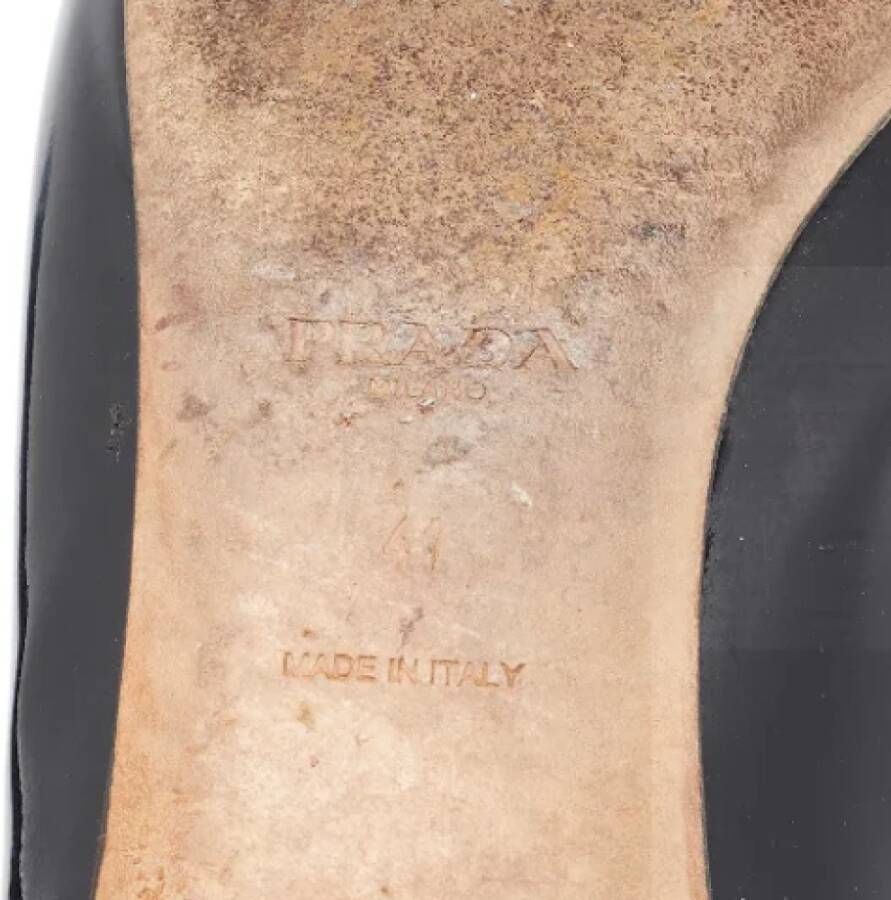 Prada Vintage Pre-owned Leather flats Black Dames