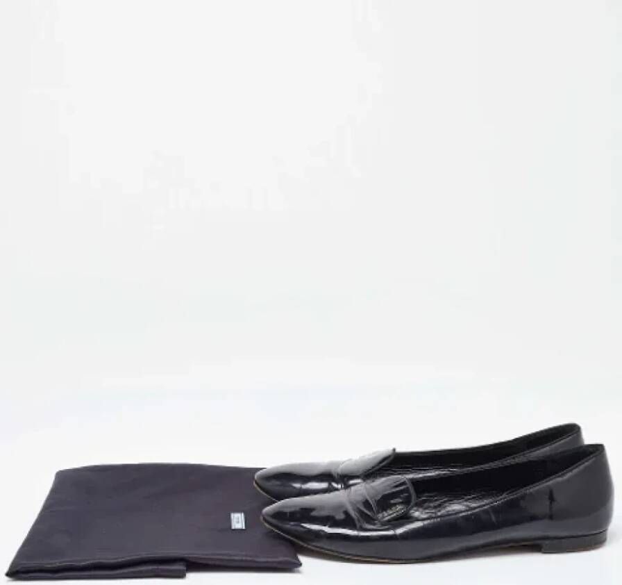 Prada Vintage Pre-owned Leather flats Black Dames