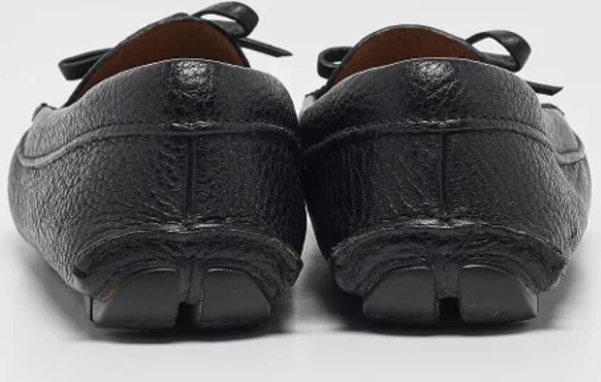 Prada Vintage Pre-owned Leather flats Black Dames