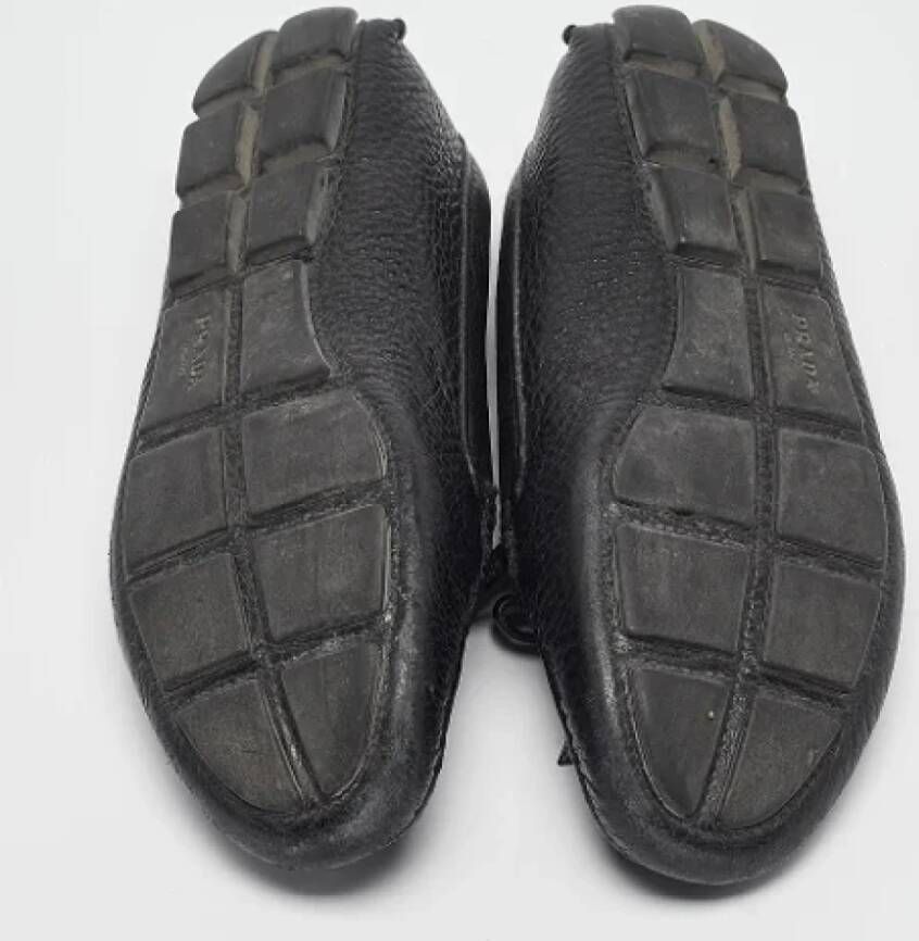 Prada Vintage Pre-owned Leather flats Black Dames