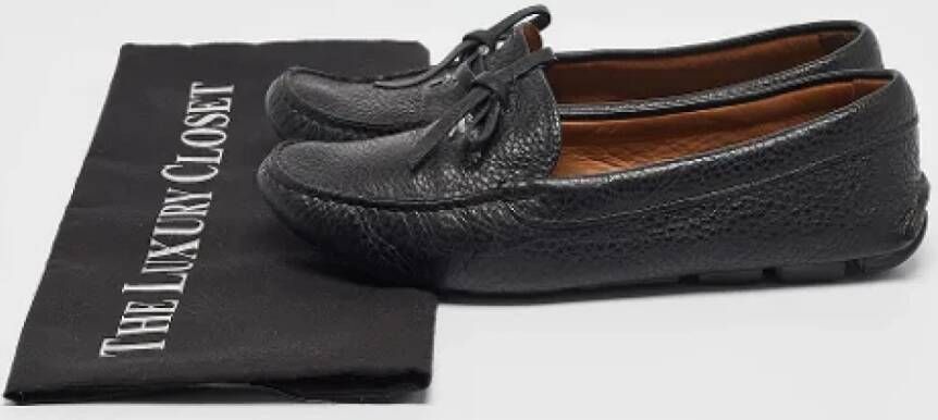 Prada Vintage Pre-owned Leather flats Black Dames