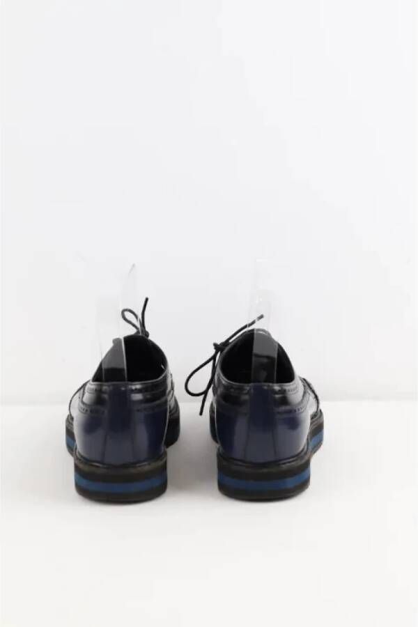 Prada Vintage Pre-owned Leather flats Black Dames