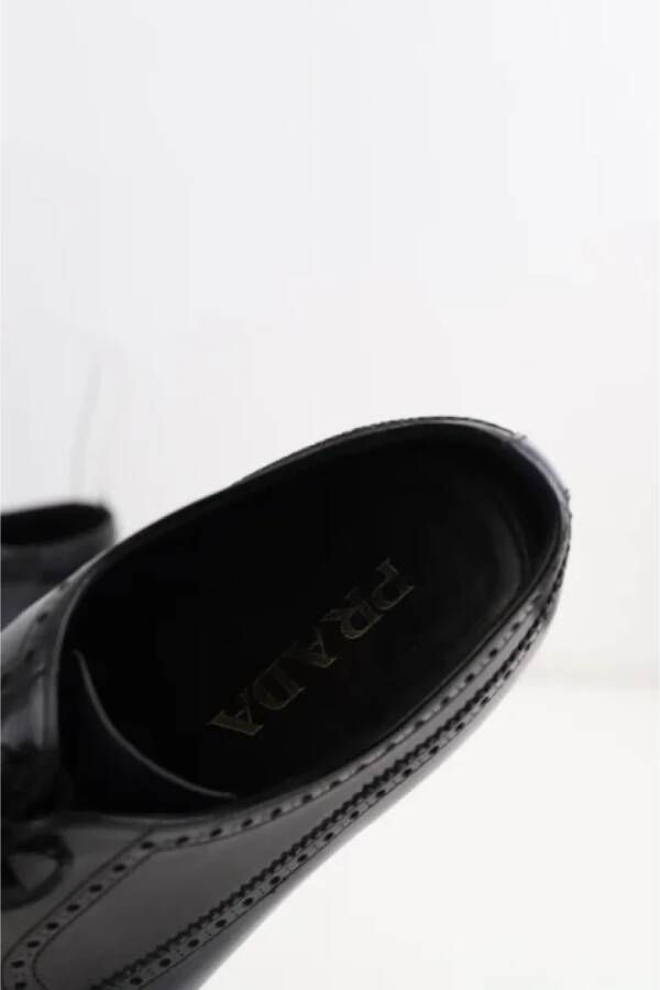 Prada Vintage Pre-owned Leather flats Black Dames