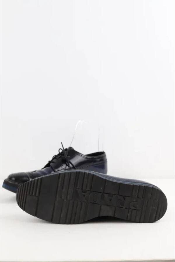 Prada Vintage Pre-owned Leather flats Black Dames