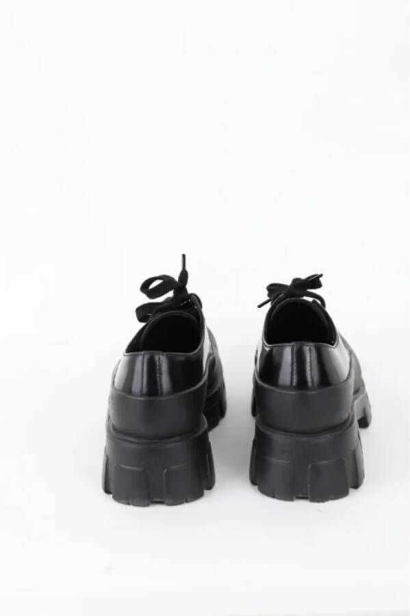 Prada Vintage Pre-owned Leather flats Black Dames